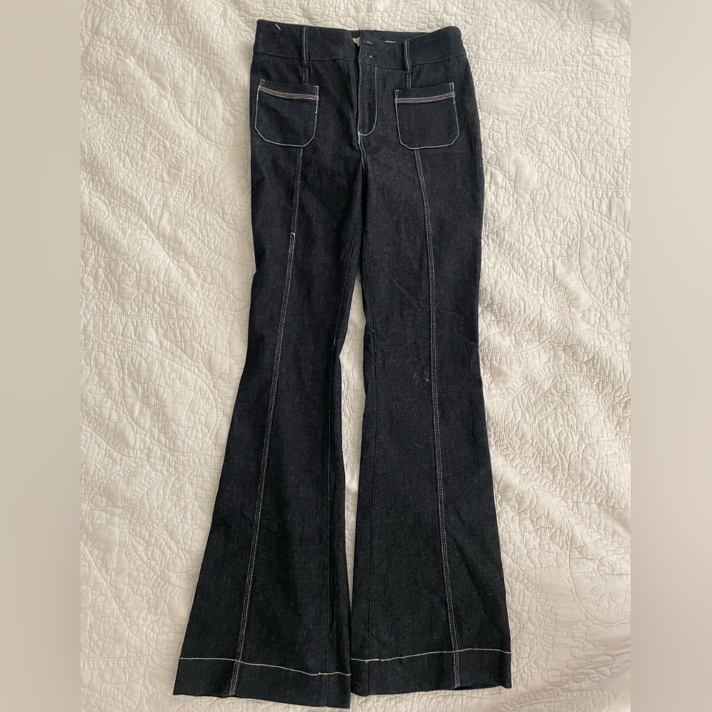 Pilcro and the Letterpress Dark Blue Jeans